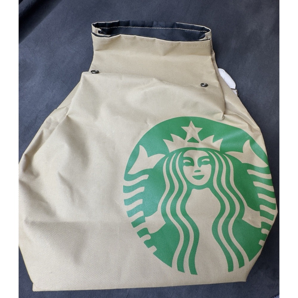 Starbucks Beige canvas Tote with Green Logo